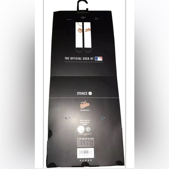 Stance Baltimore Orioles Home Jersey Crew Socks 1Pair Men9-12 White Baseball MLB - Picture 6 of 7